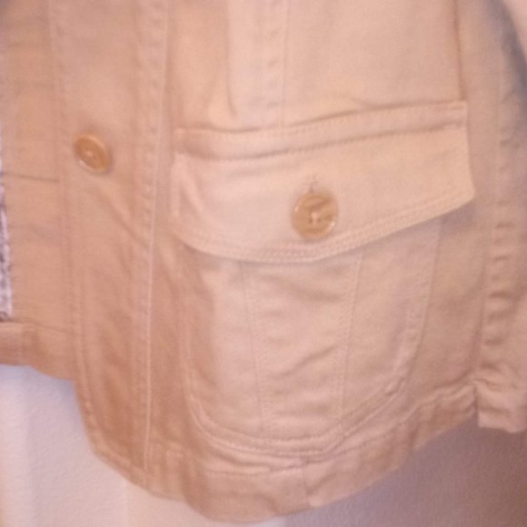 Motto Beige Denim Jacket - Picture 2 of 8